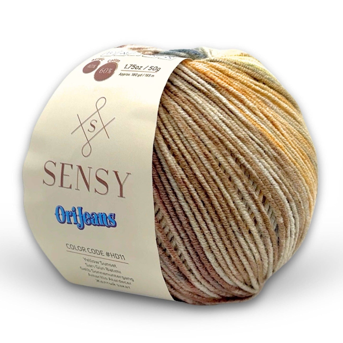 Sensy OriJeans Yarn, 1.75 oz, 180 yards, Gauge 2 Fine