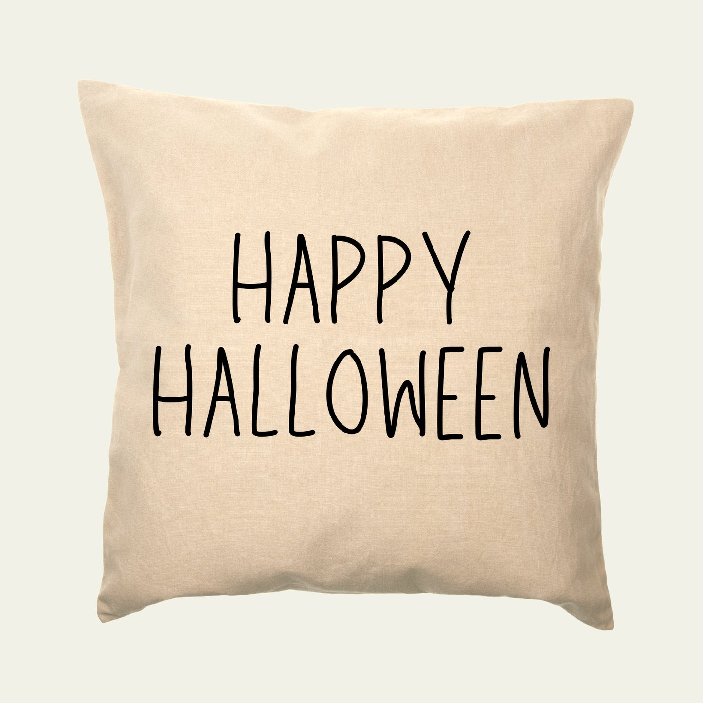 Happy Halloween Text Pillow Cover