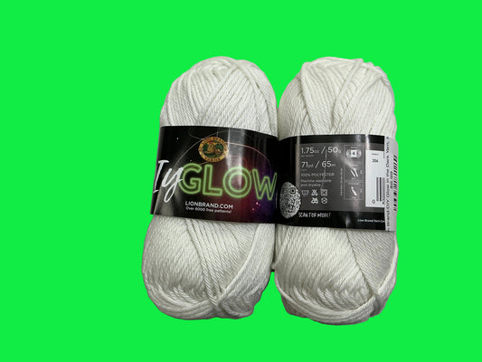 Lion Brand-DIY Glow in the Dark Yarn, Natural