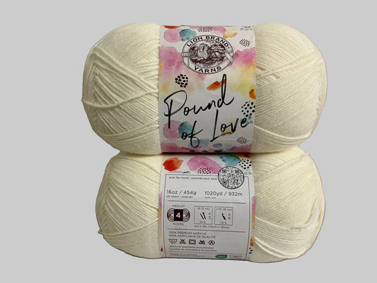 Lion Brand Pound of Love-Antique White