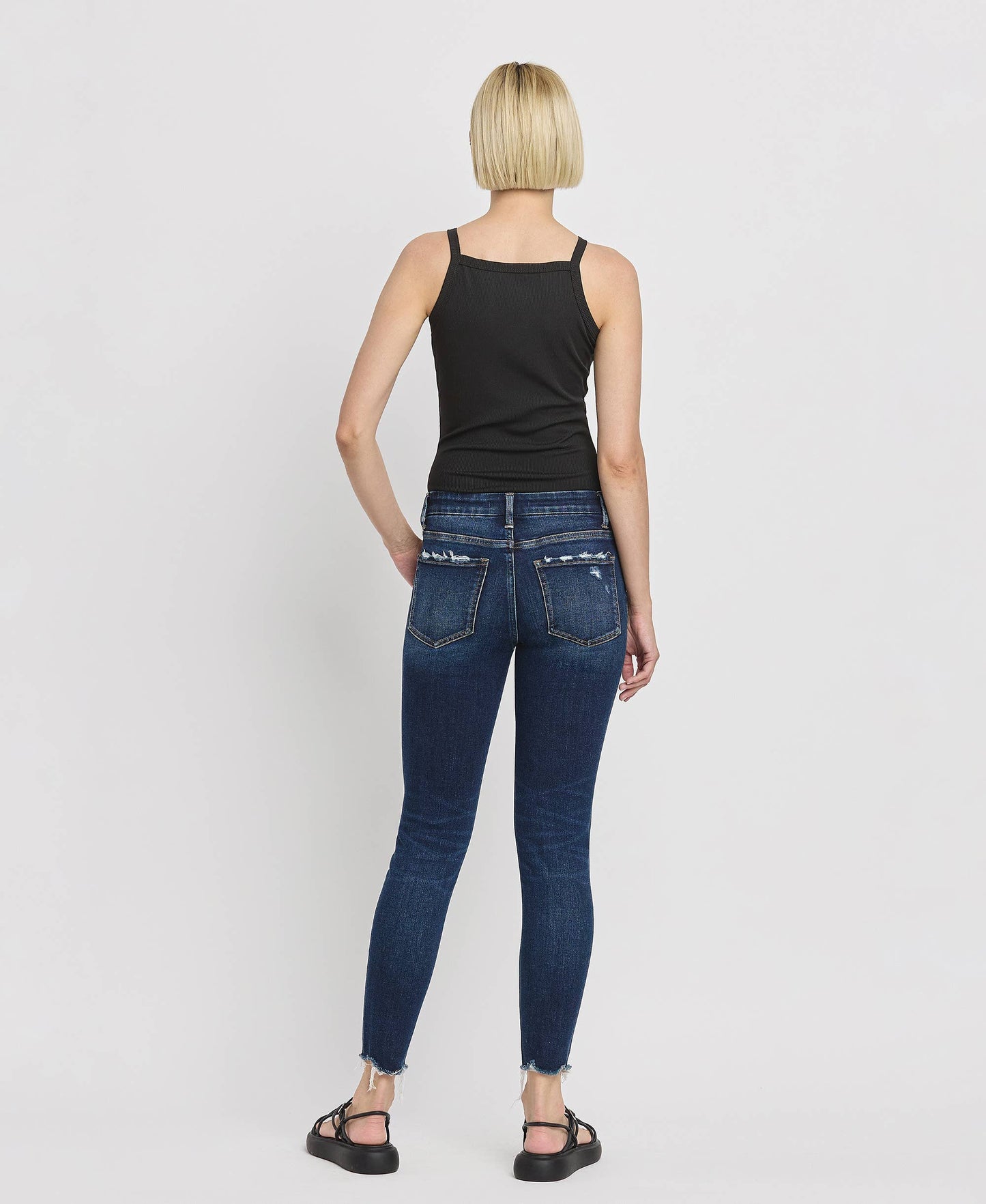 MID RISE ANKLE SKINNY JEANS F5555