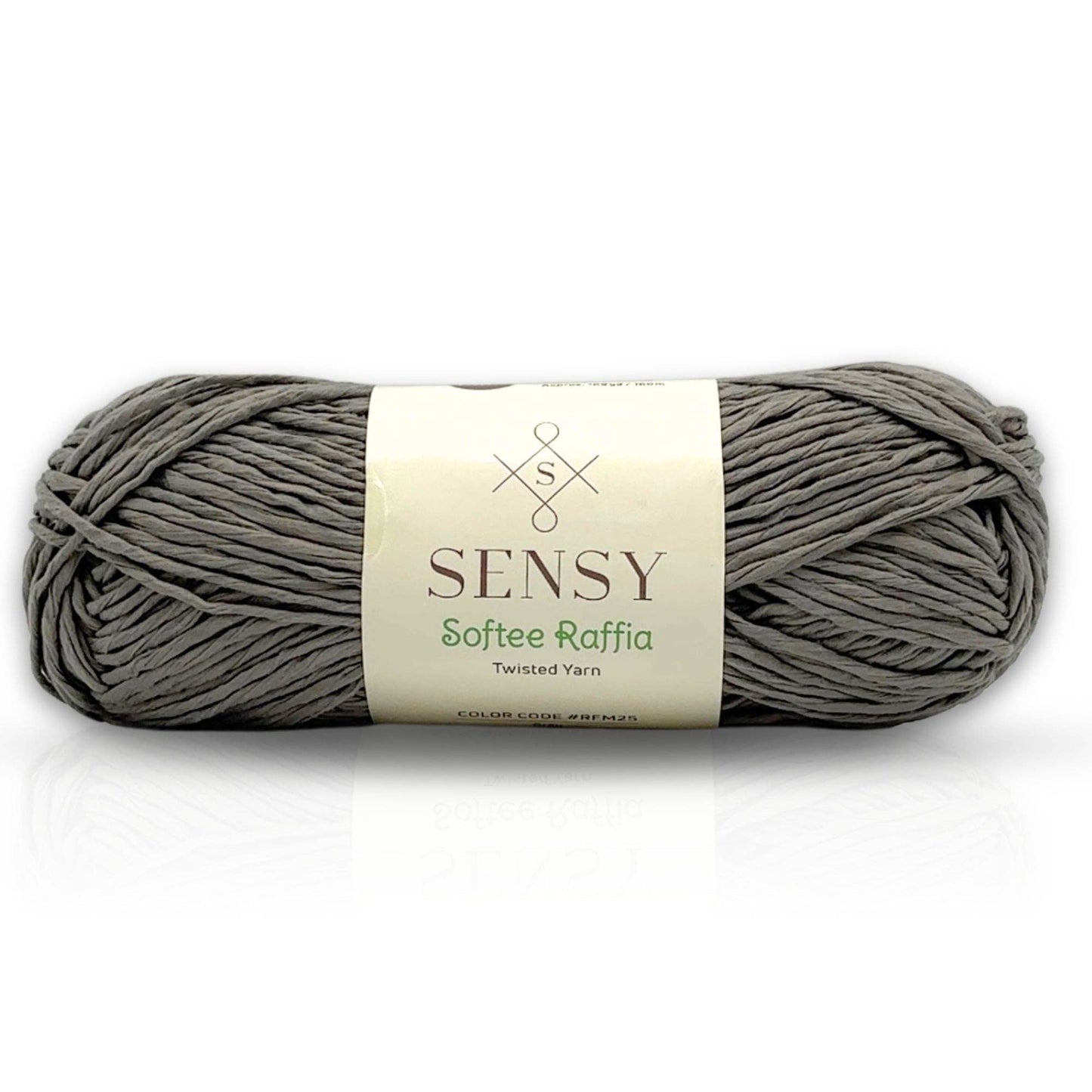 Sensy Softee Raffia Twisted Yarn, 3.5 oz, 109 Yards, 100% Polyester, Gauge 4 Medium