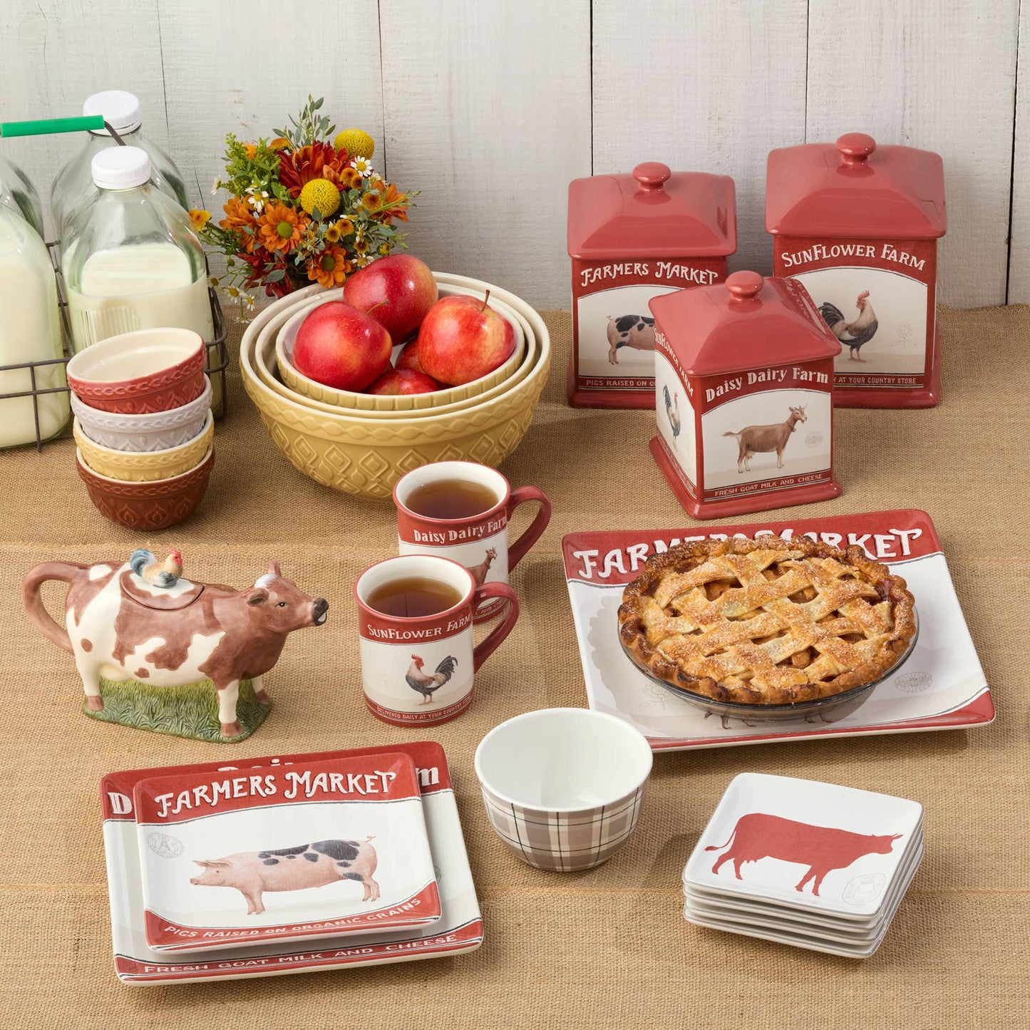 Vintage Farm Stoneware Batter Bowl 10x8x5 2.5 qt