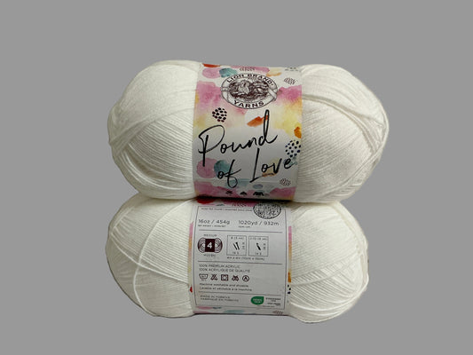 Lion Brand Pound of Love-White