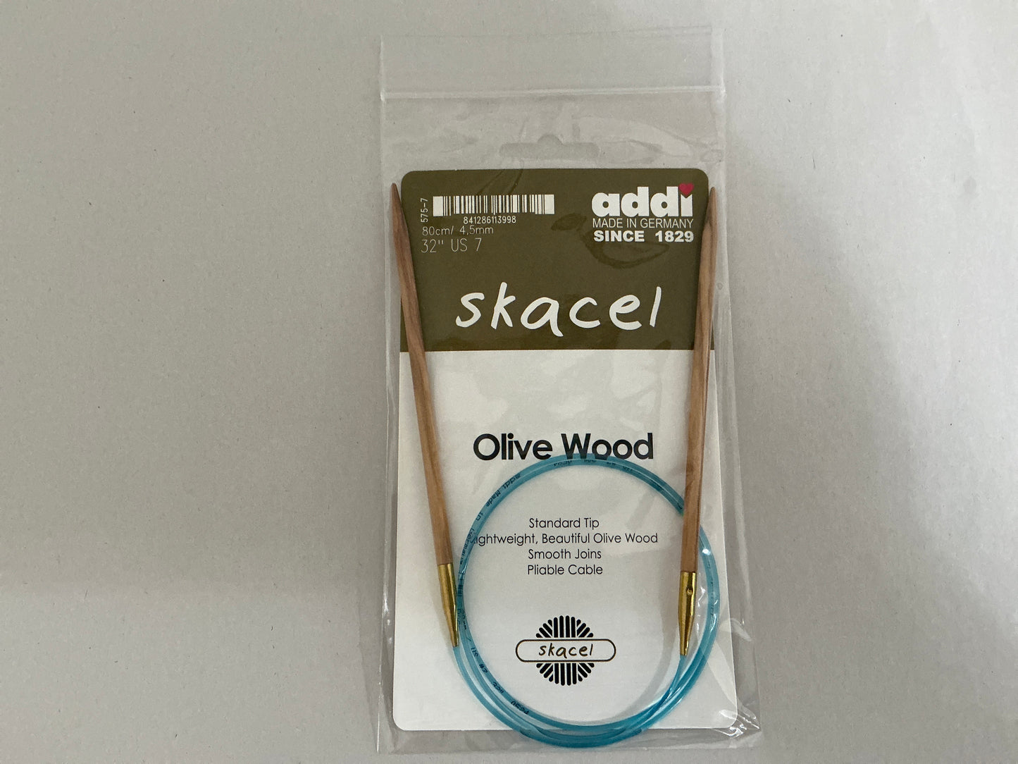 Skacel by Addi- Olive Wood Circular Needles 32”