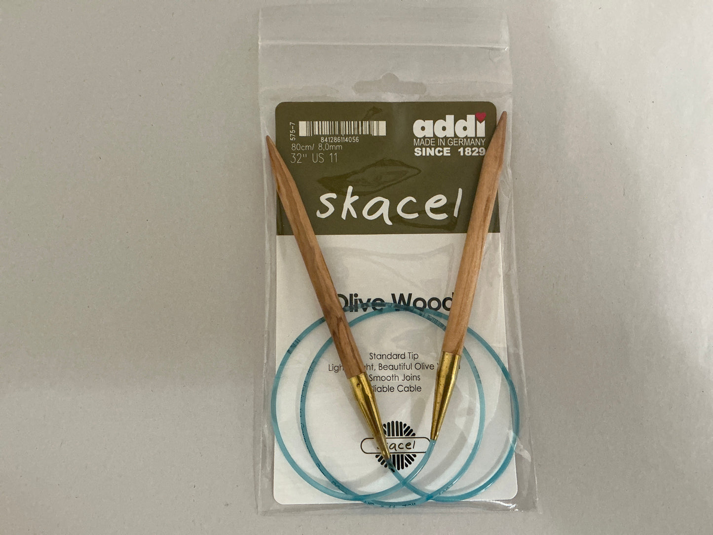 Skacel by Addi- Olive Wood Circular Needles 32”