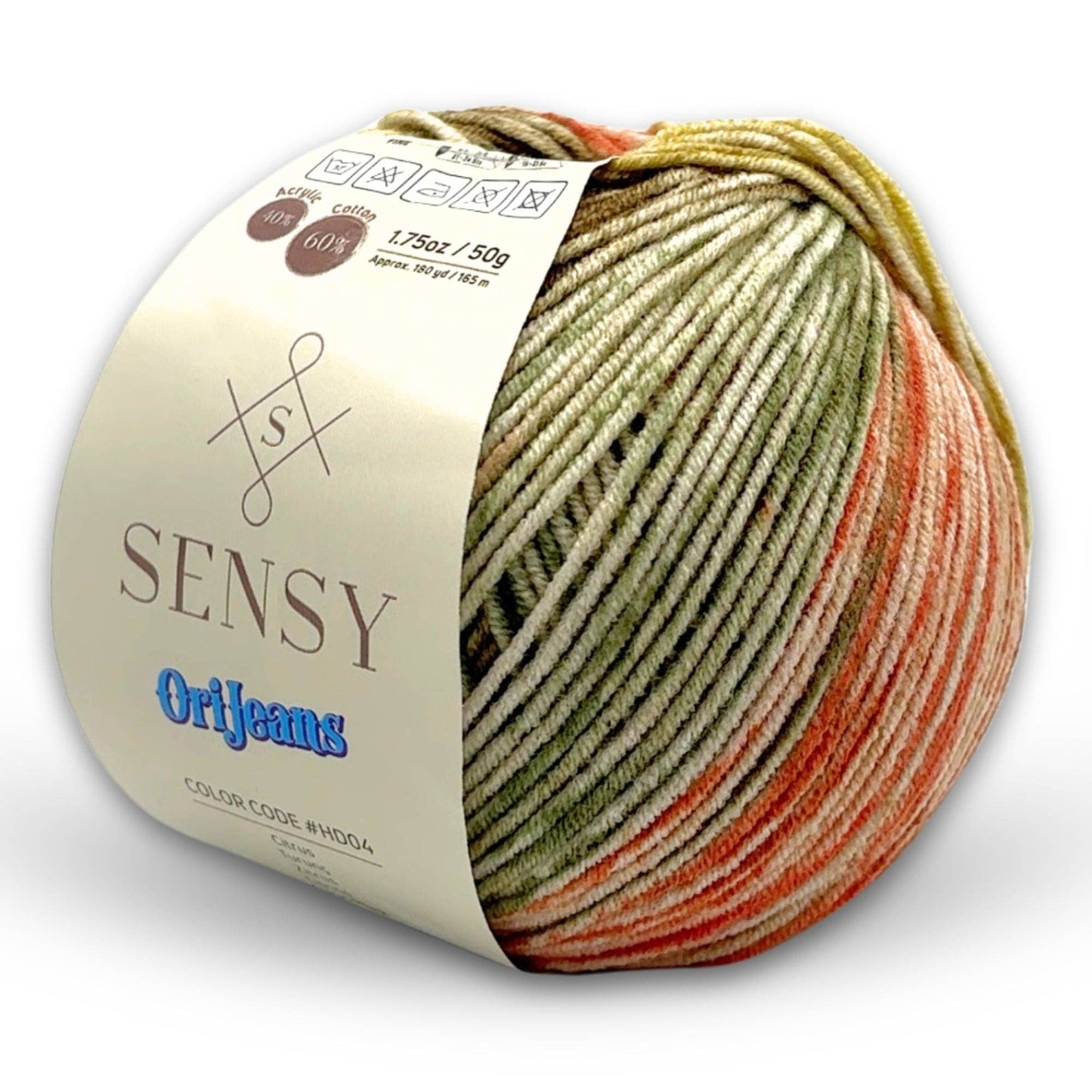 Sensy OriJeans Yarn, 1.75 oz, 180 yards, Gauge 2 Fine