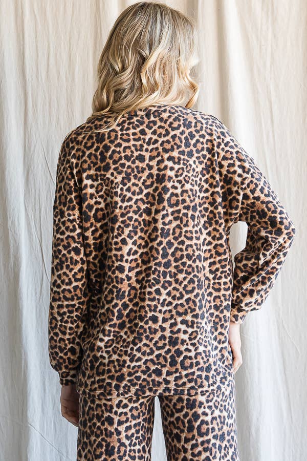 SOFT CHEETAH PRINT LOUNGE SET