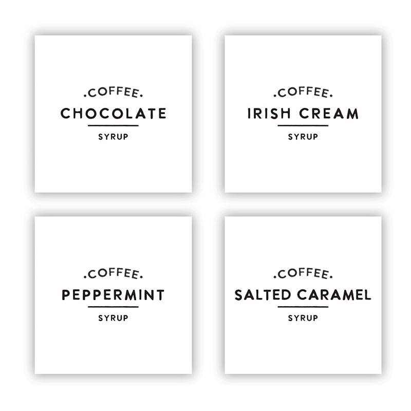 Glass Coffee Syrup Dispenser - Set of 2