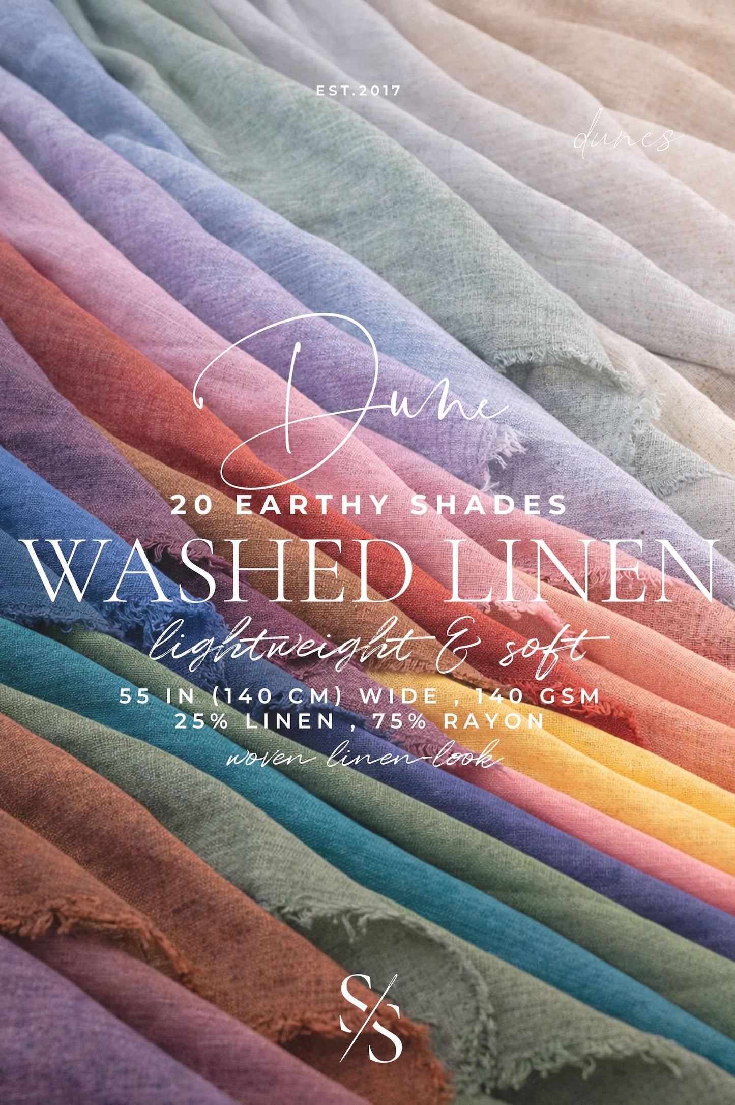 140 GSM Washed Linen Rayon Blend Fabric Wholesale by Roll