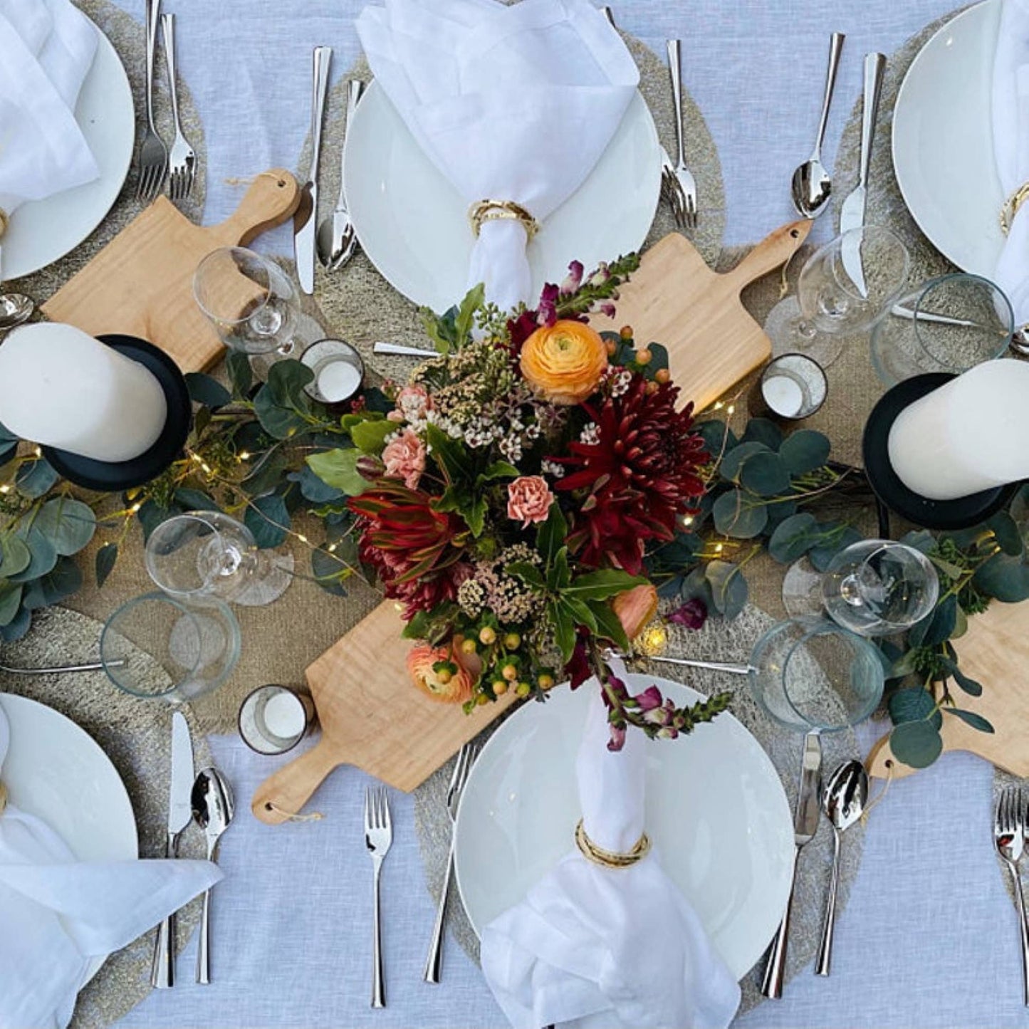 70" Artificial Grey green Eucalyptus Garland seeded