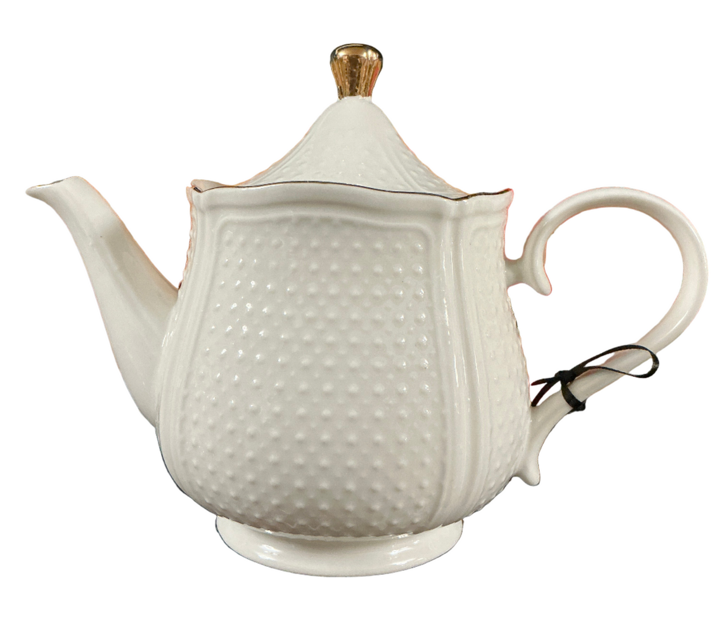 White and Gold Tea Pot