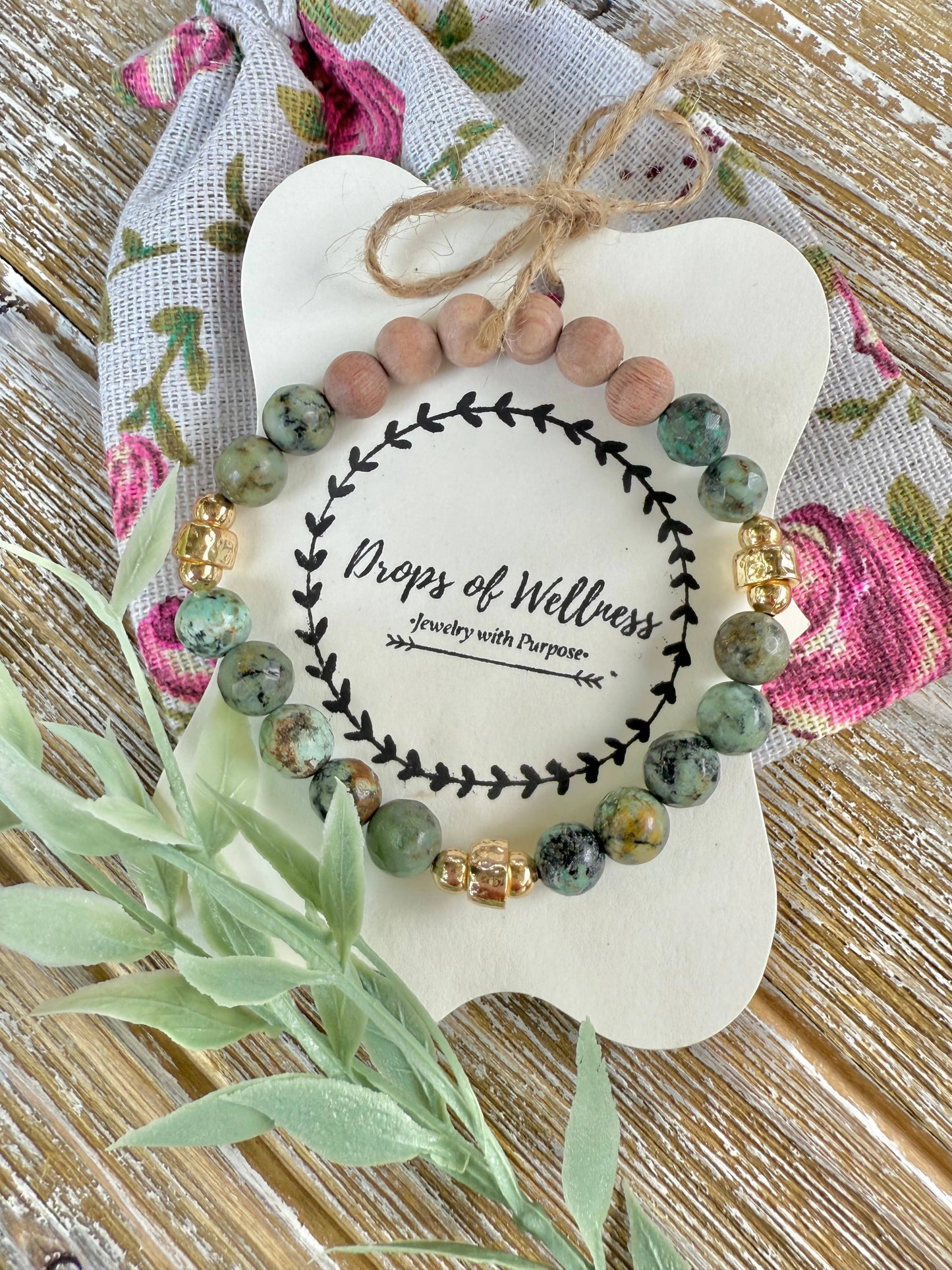 Beaded Bracelet, Stackable Fall Bracelet, Diffuser, The Fern
