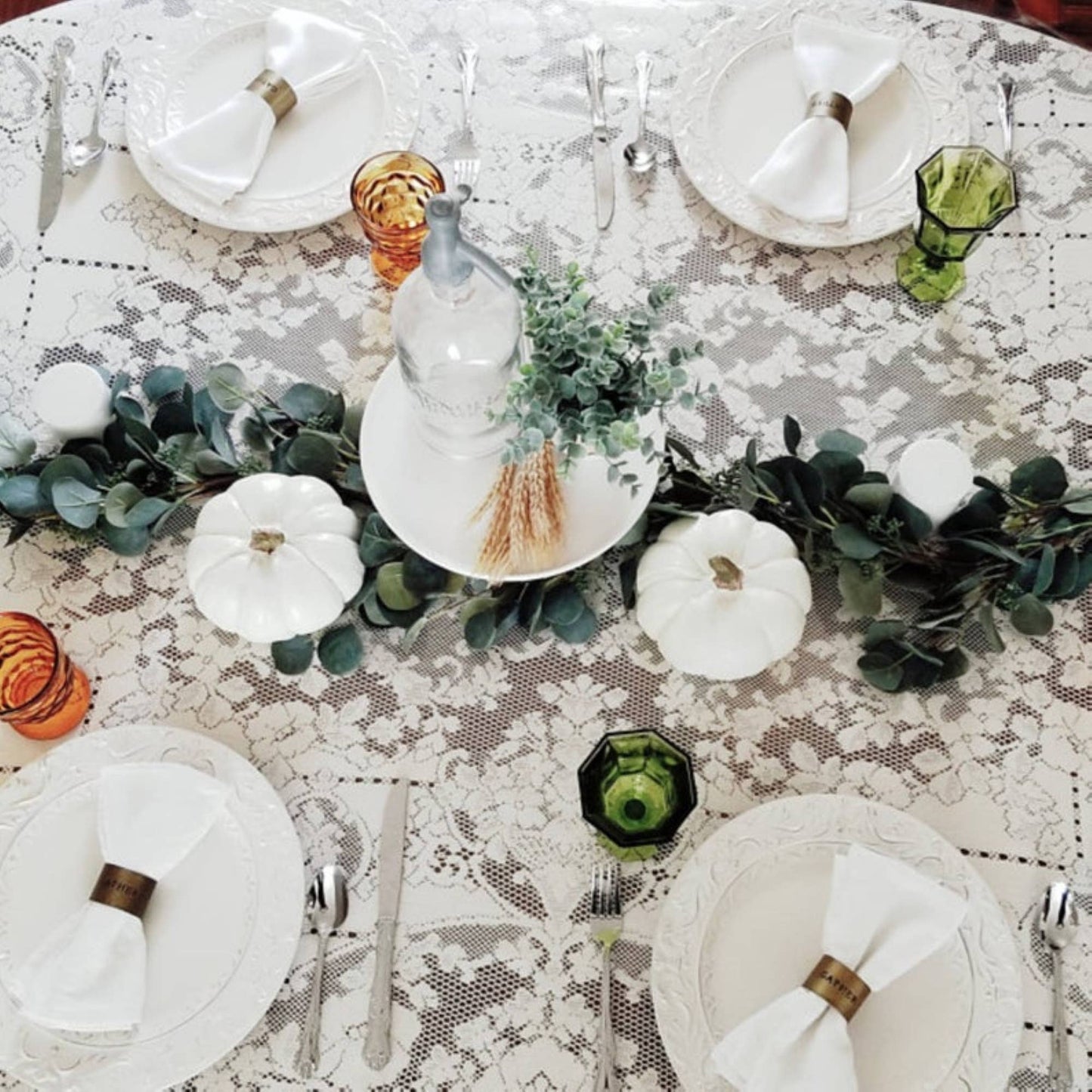 70" Artificial Grey green Eucalyptus Garland seeded