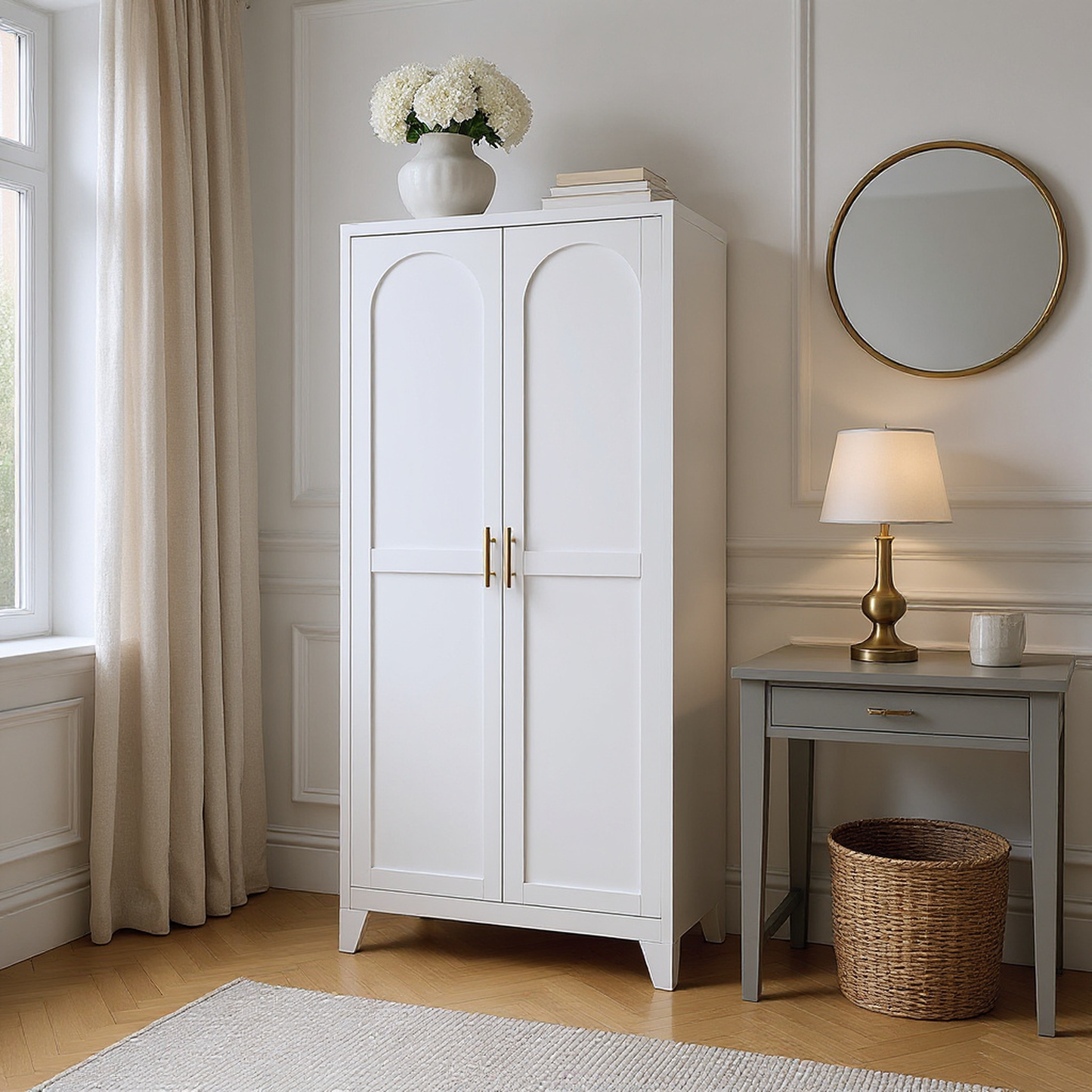 Shapely Doors Storage Cabinet with Adjustable Shelves