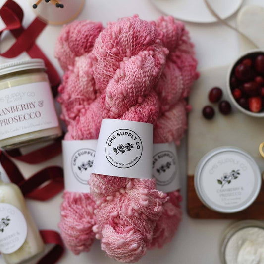 Cranberry & Prosecco - Artisan Dyed Yarn - Multiple Bases 