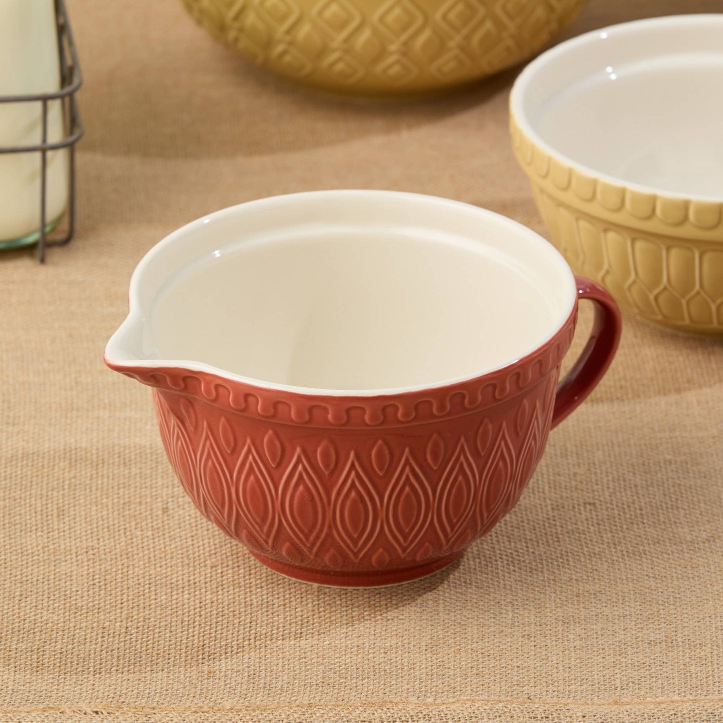 Vintage Farm Stoneware Batter Bowl 10x8x5 2.5 qt