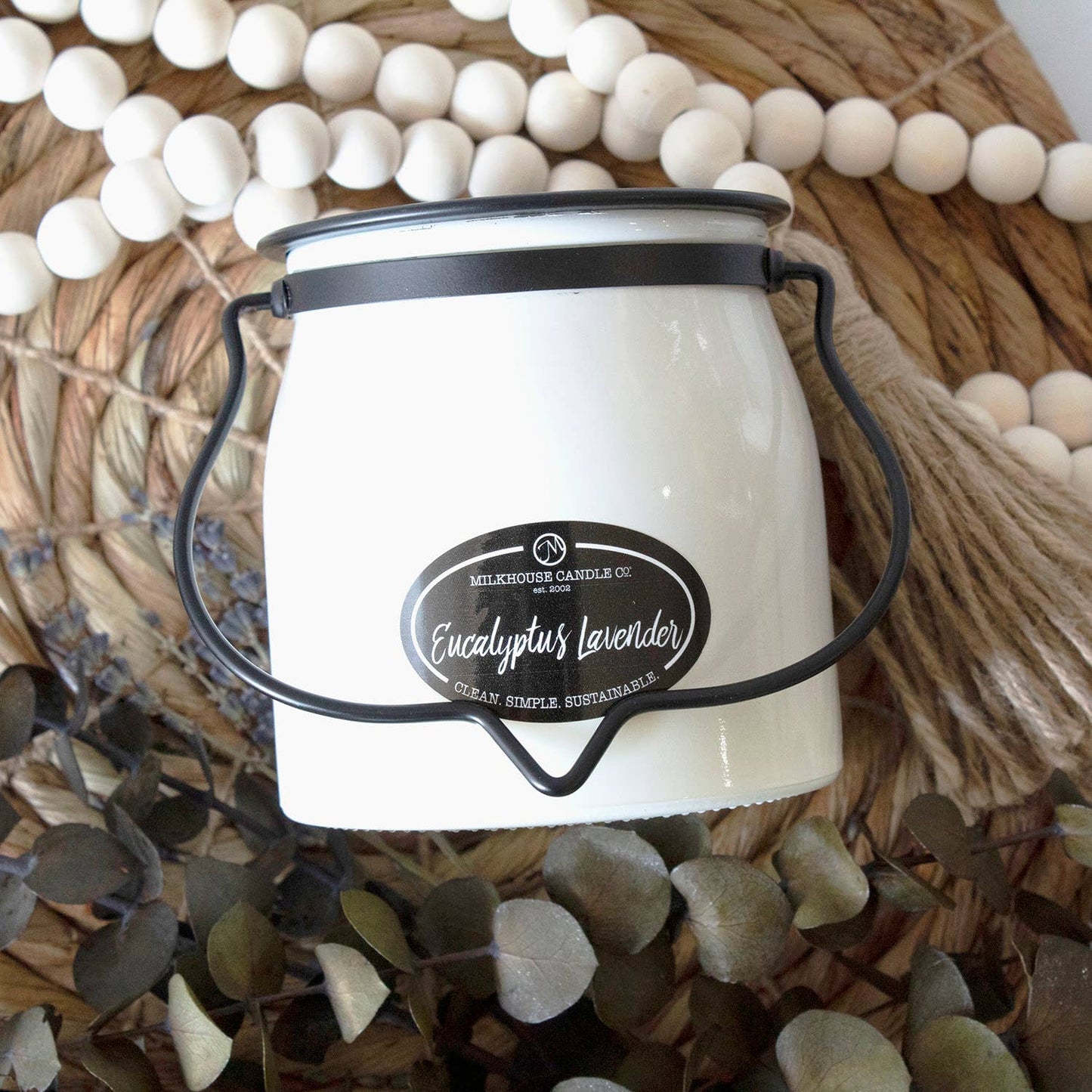 16 oz Butter Jar Candle: Eucalyptus Lavender