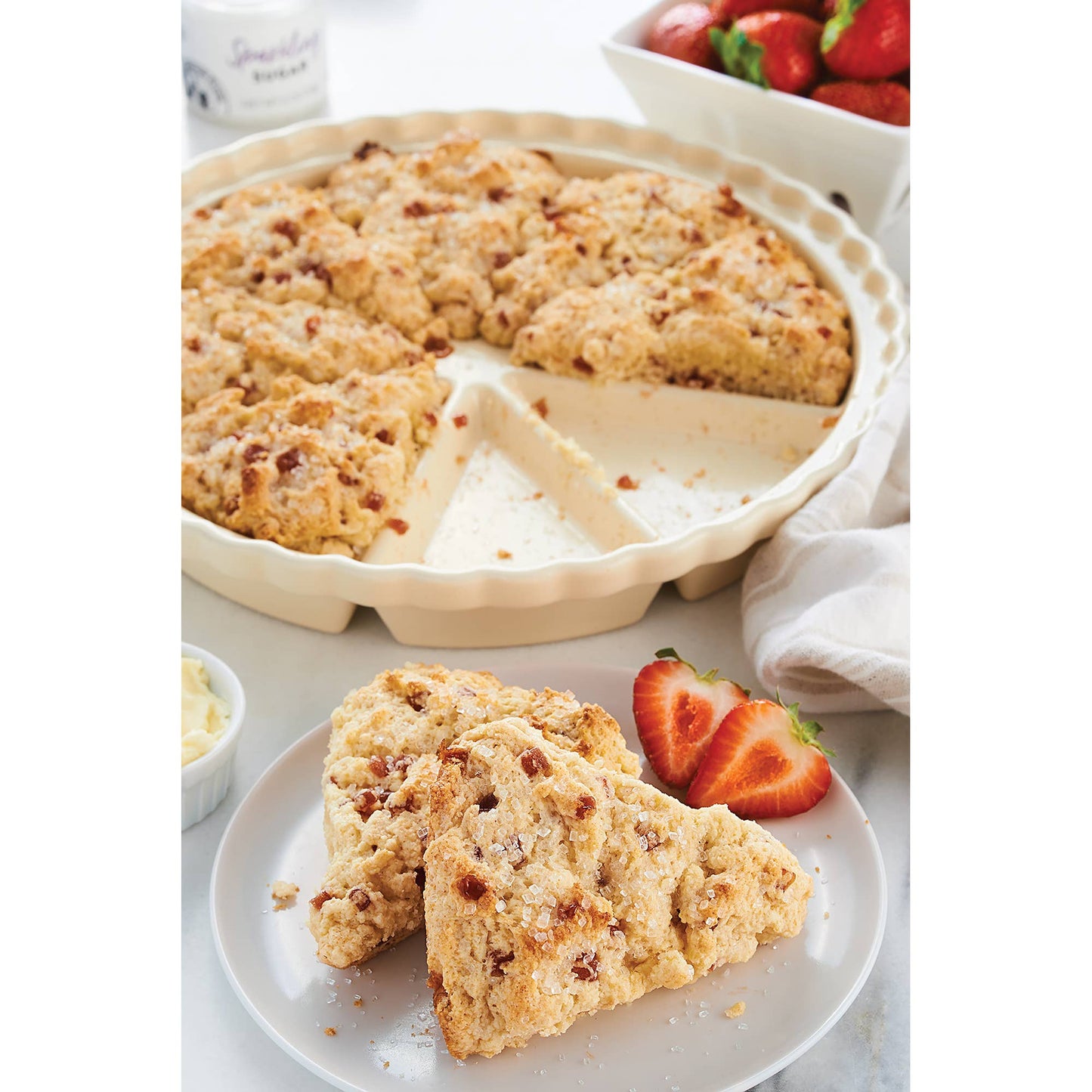 King Arthur Baking Company Ceramic Scone Pan, Makes 8 Scones