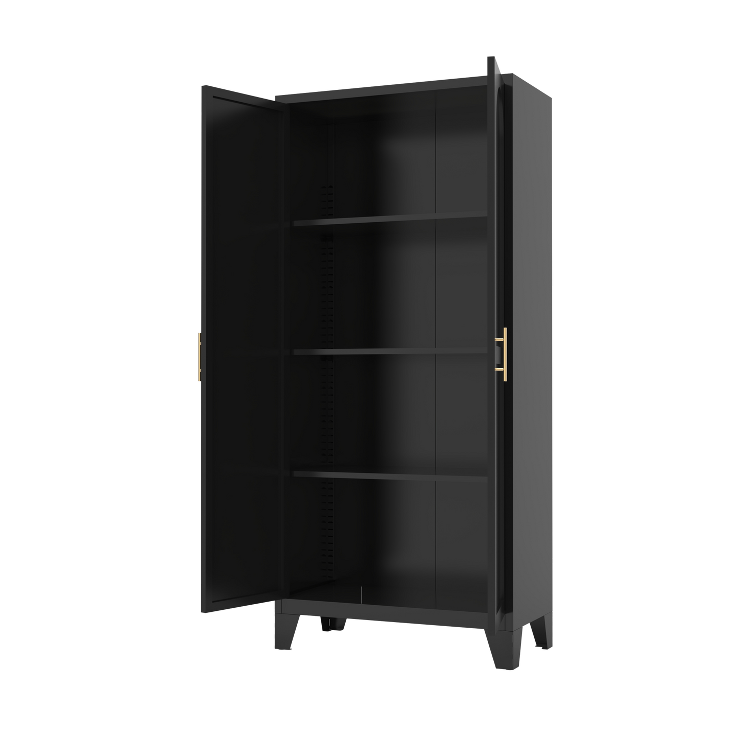 Shapely Doors Storage Cabinet with Adjustable Shelves