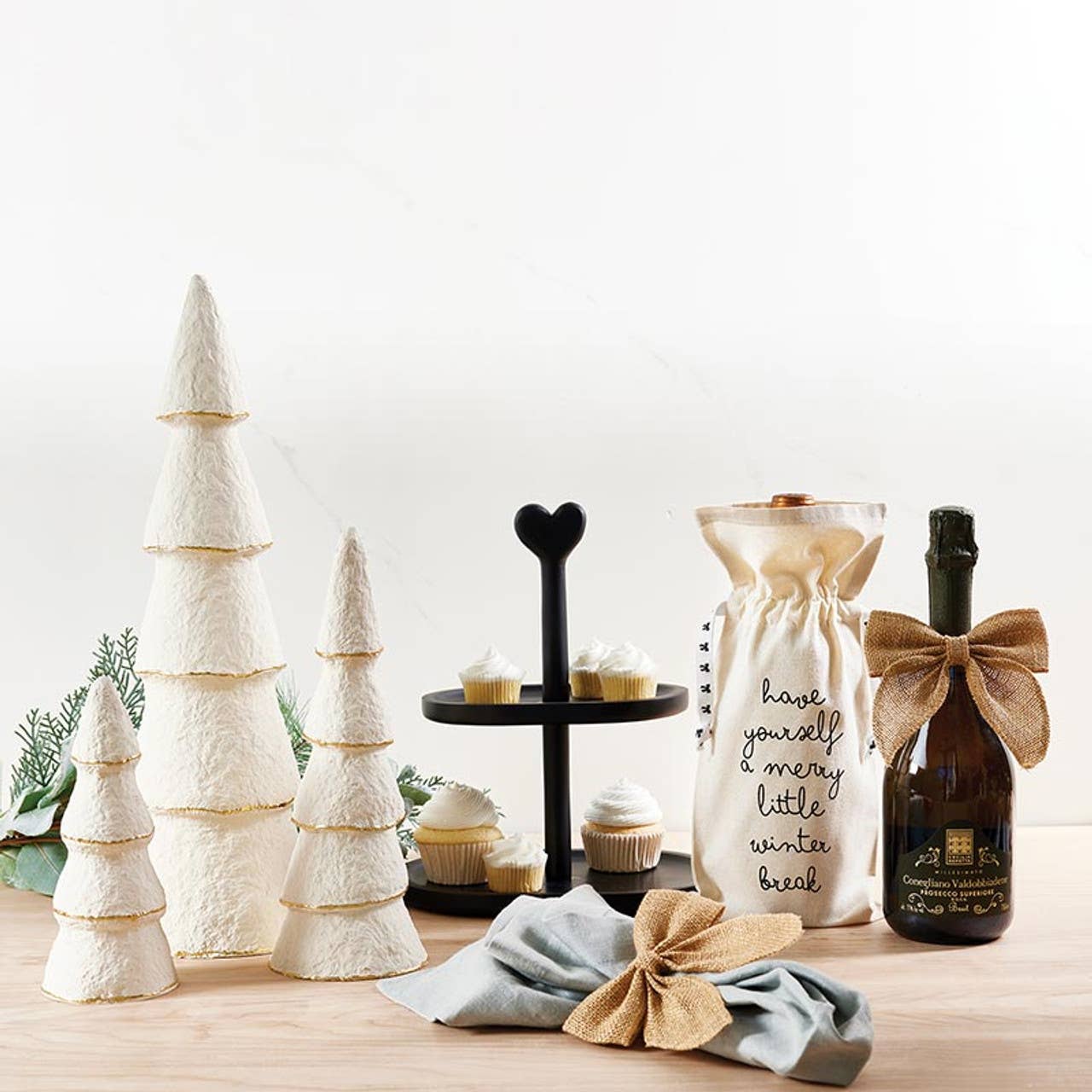 Burlap Bow Napkin Ties - Set of 4