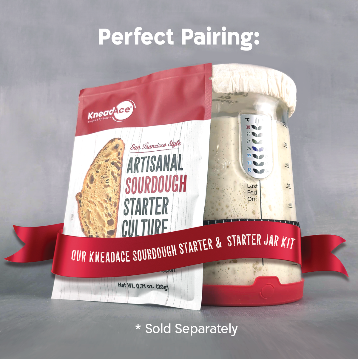 KneadAce® Sourdough Starter Culture, Non GMO, Made In USA