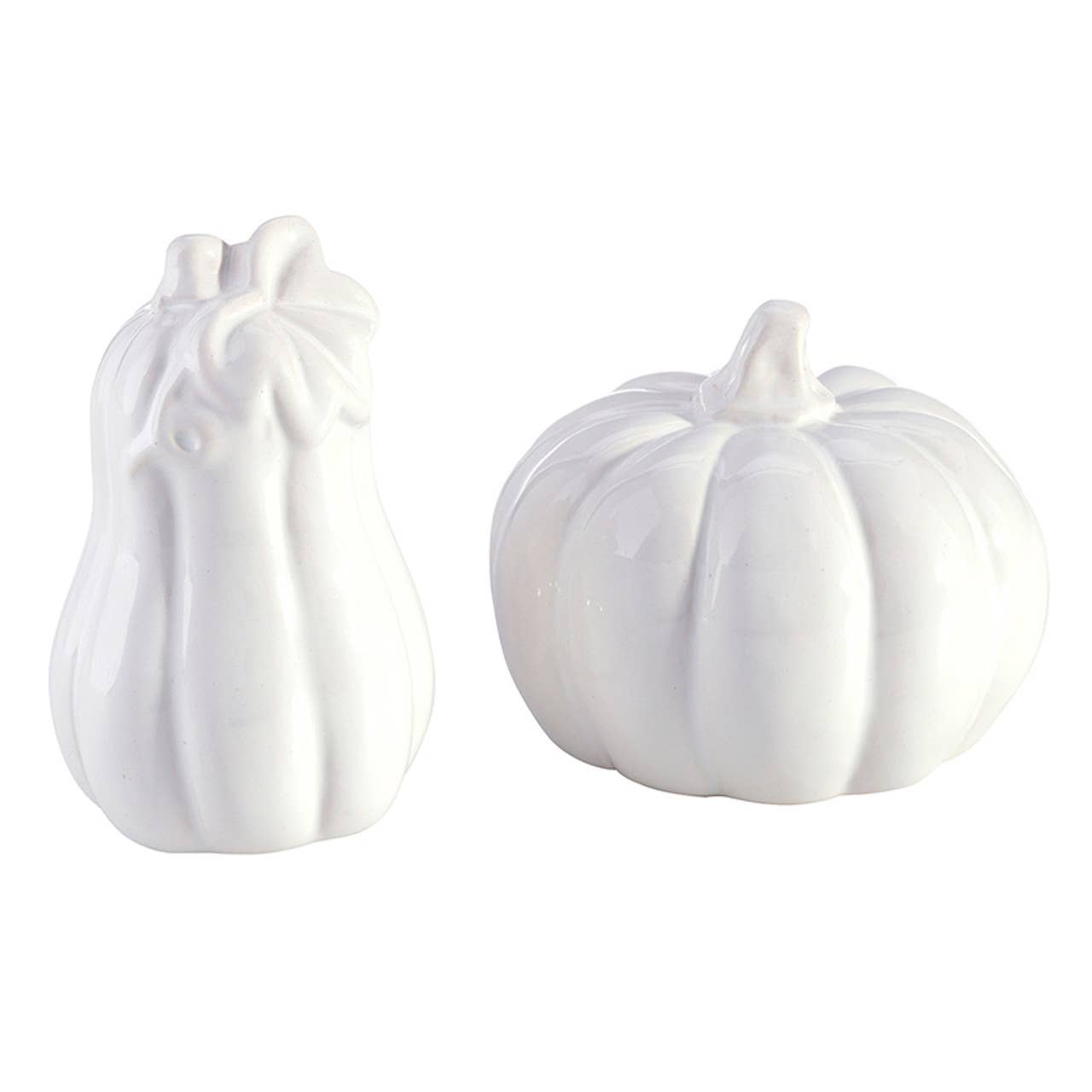 Ceramic Salt + Pepper Shakers - Pumpkin + Gourd