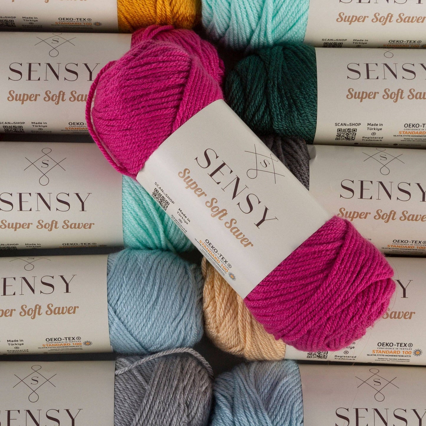 Sensy Super Soft Saver Yarn, 3.5 oz, 190 Yards, Gauge 4 Medium