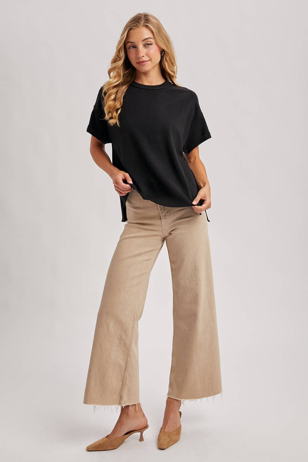 CREW NECK KNIT T-SHIRT