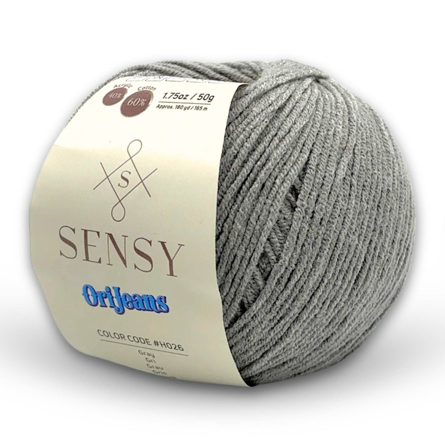 Sensy OriJeans Yarn, 1.75 oz, 180 yards, Gauge 2 Fine