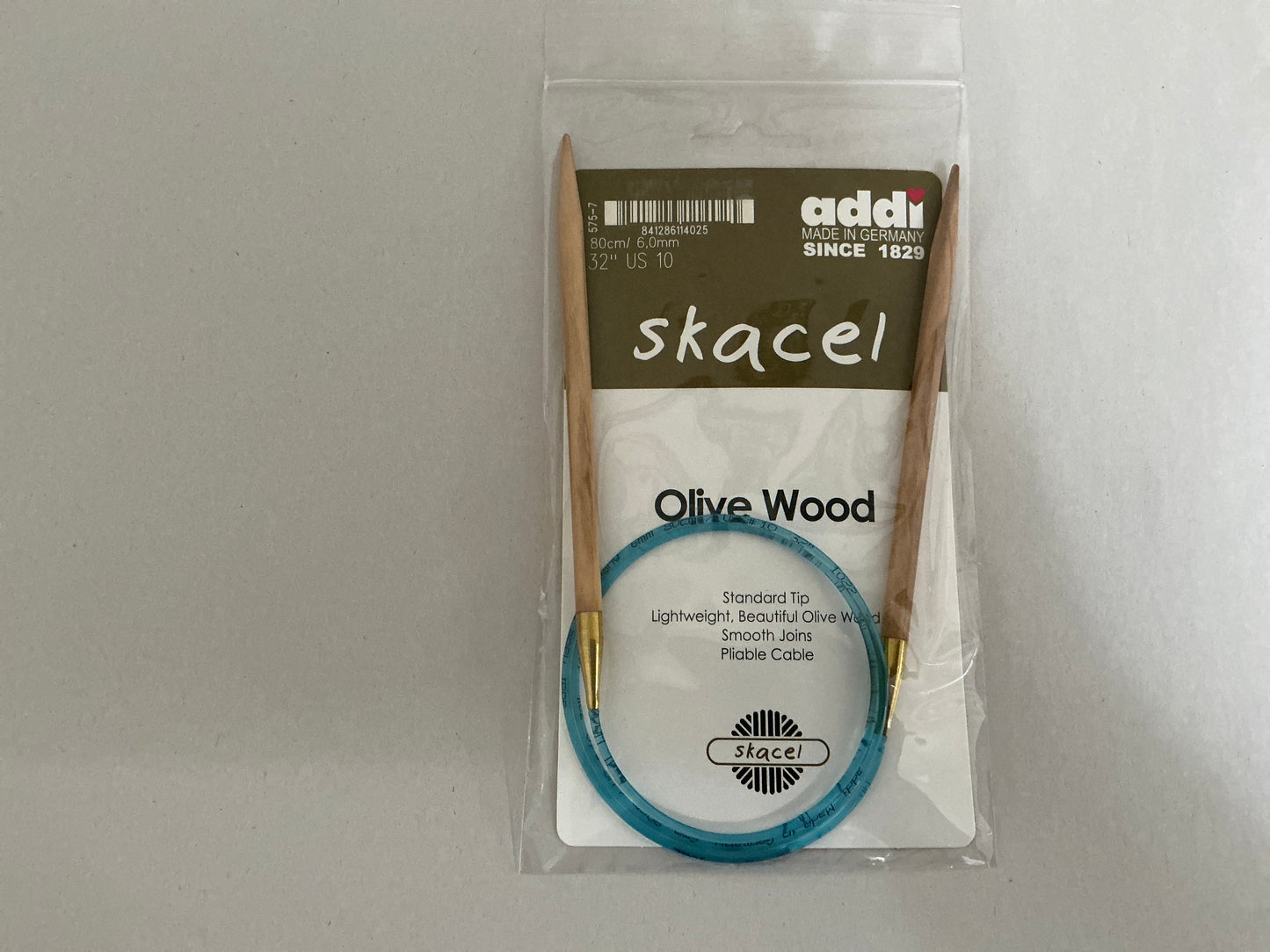 Skacel by Addi- Olive Wood Circular Needles 32”