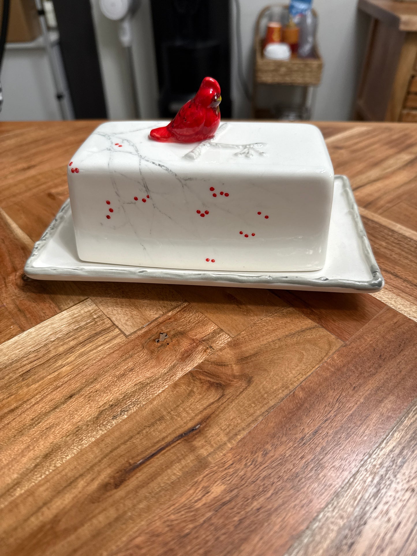 Cardinal Butter Dish