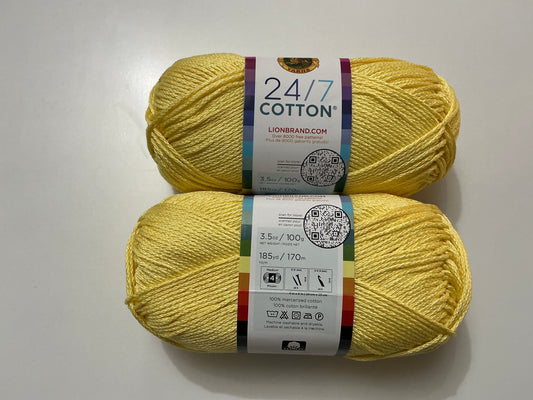 Lion Brand 24/7 Cotton-Lemon