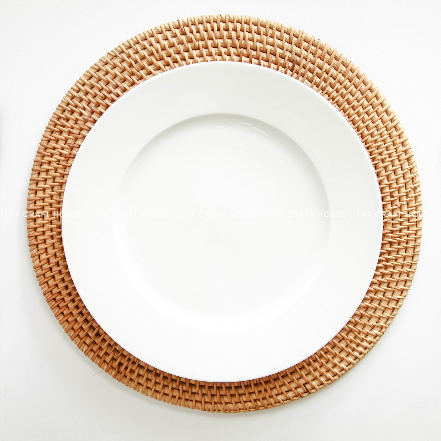 Natural Round Rattan Placemats - Home & Kitchen Decor