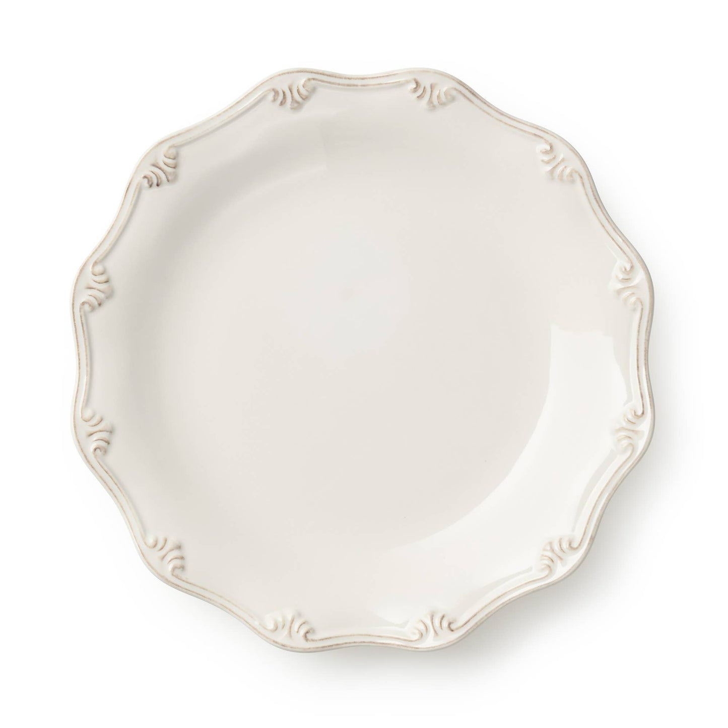 Heritage Scroll Salad Plate – Artistic Stoneware Accent