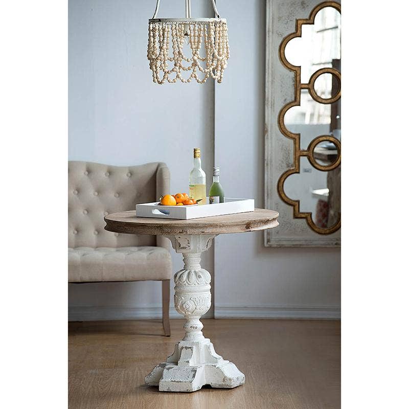 D31.5x30" Southern Living French Country White/Natural Table