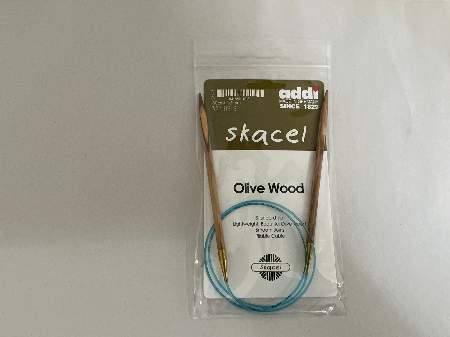 Skacel by Addi- Olive Wood Circular Needles 32”