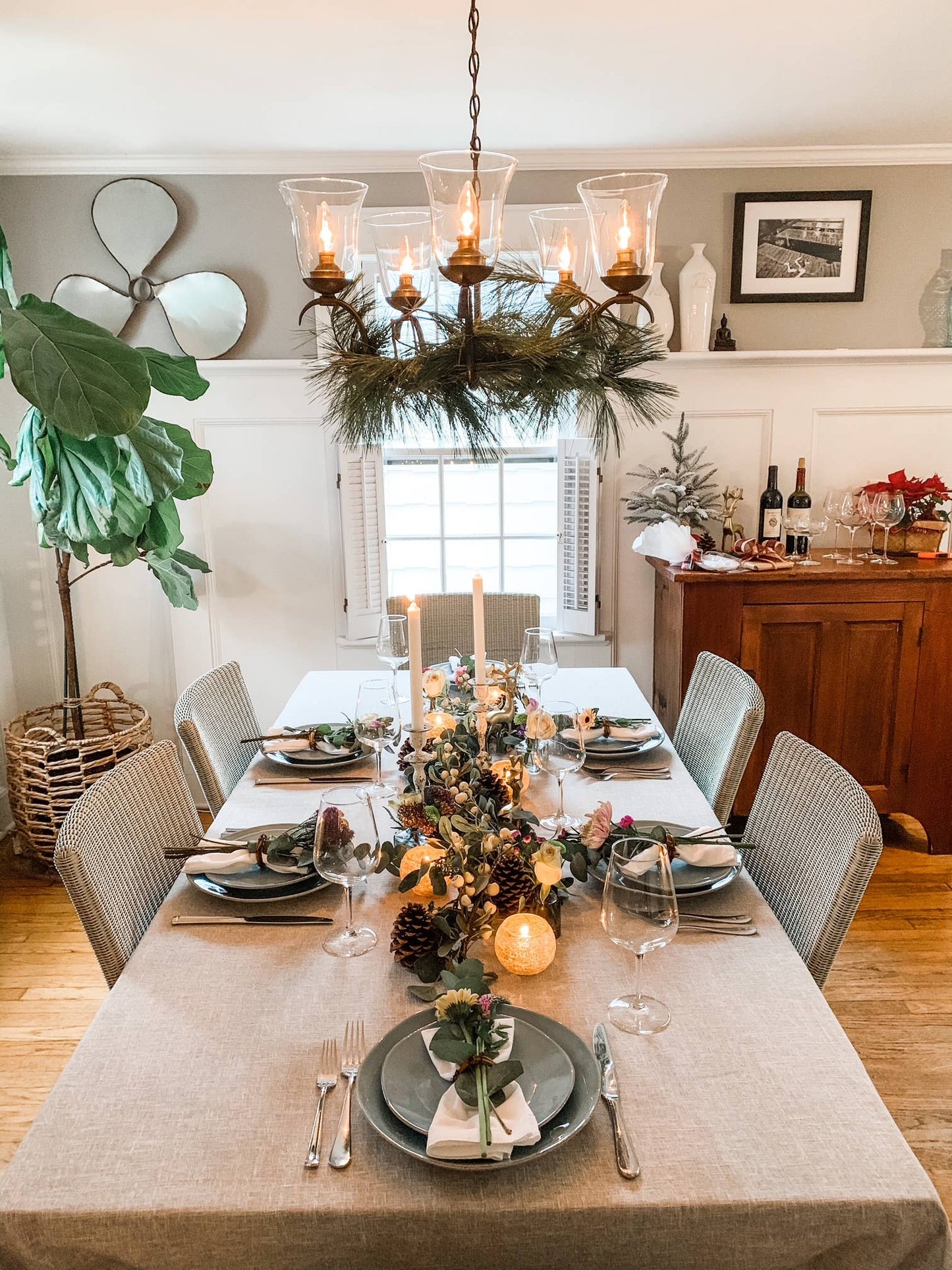 70" Artificial Grey green Eucalyptus Garland seeded