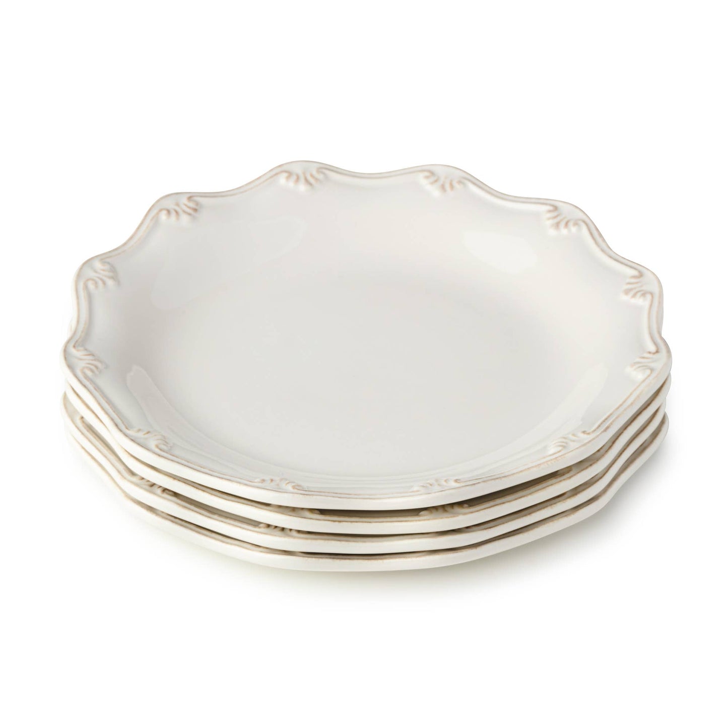 Heritage Scroll Salad Plate – Artistic Stoneware Accent