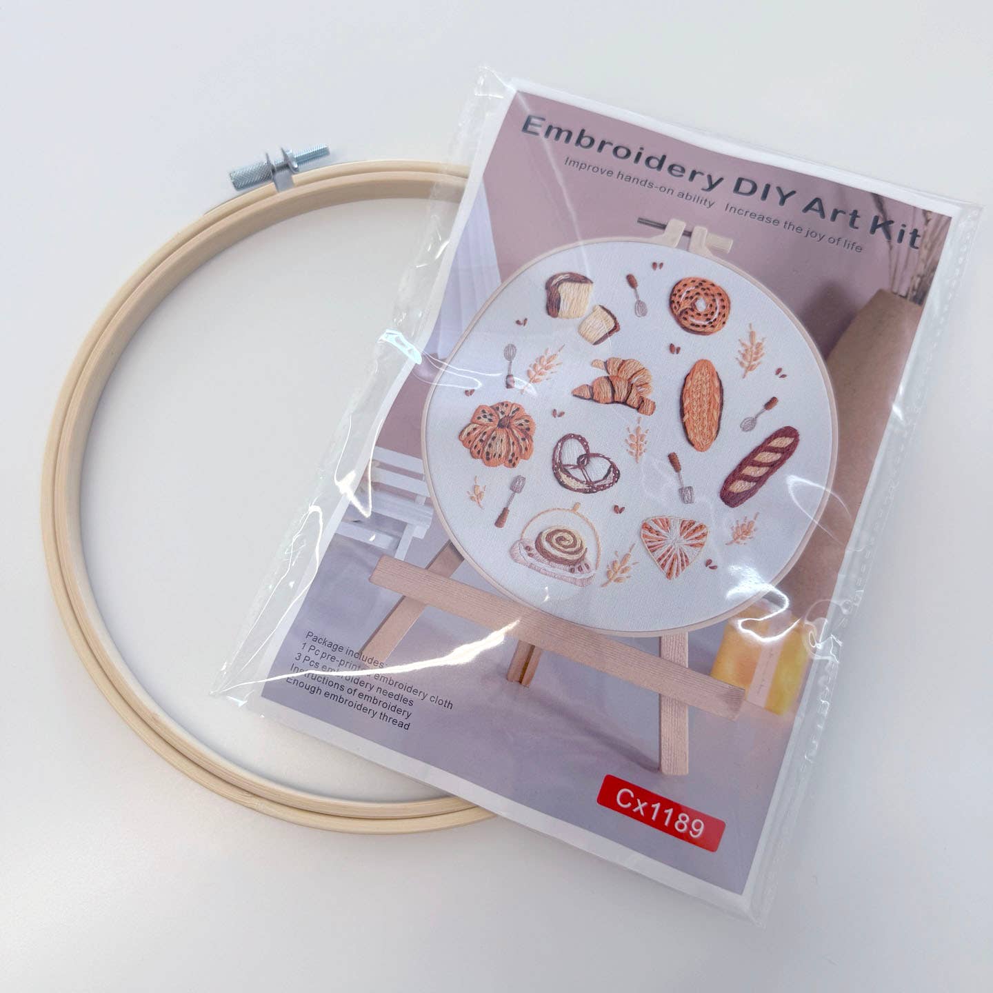 DIY 8" Assorted Bakery Embroidery Craft Kit