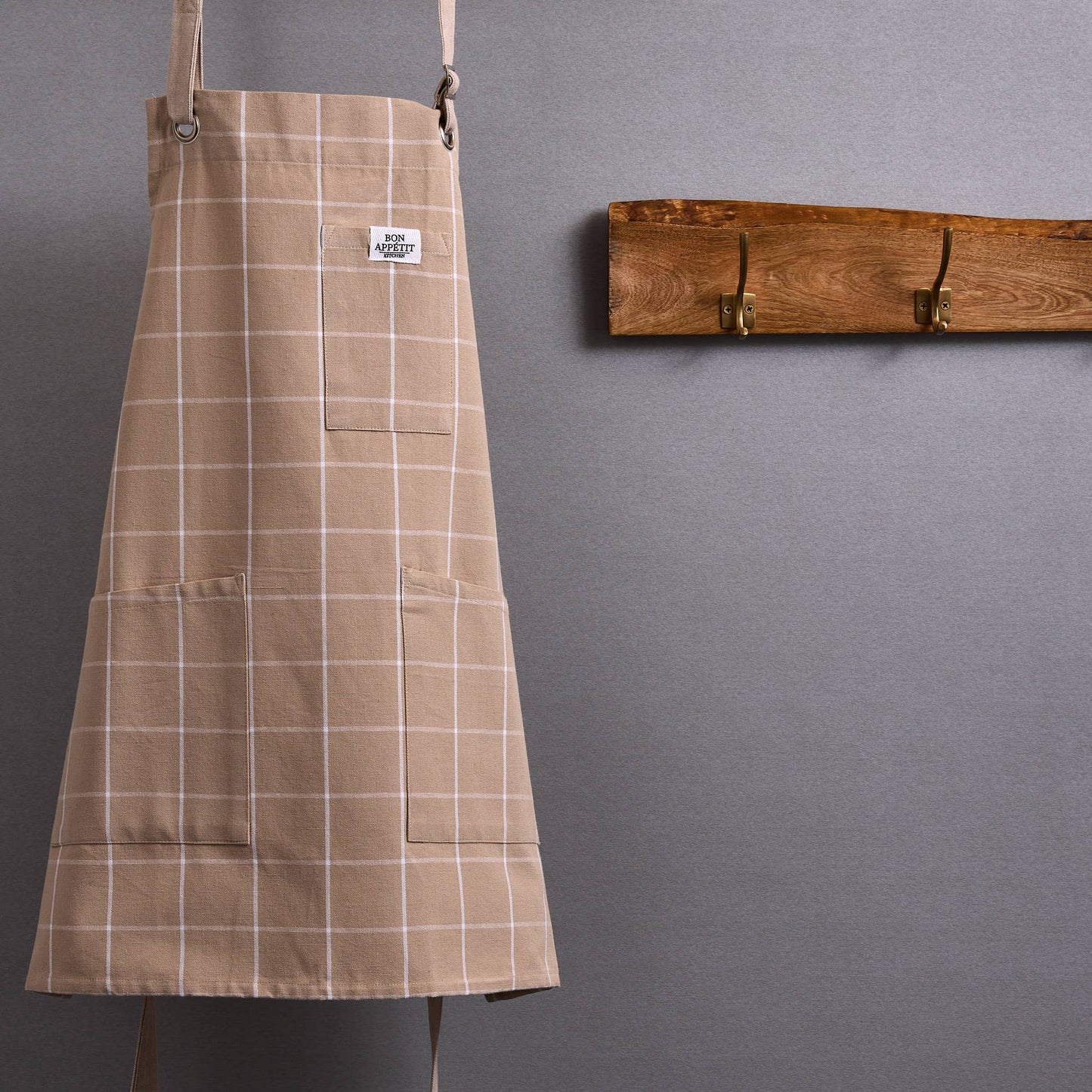 Feather Gray Windowpane Apron