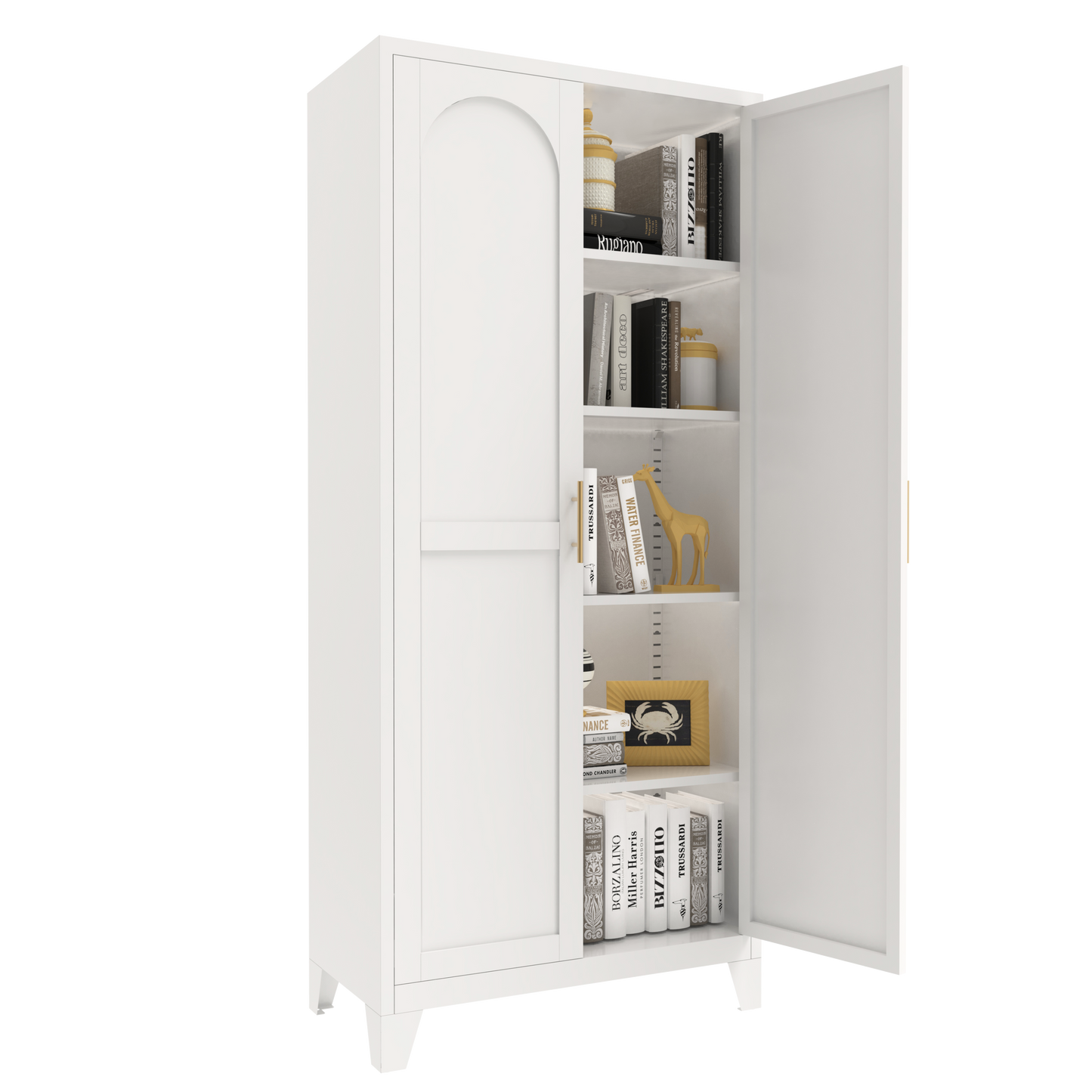 Shapely Doors Storage Cabinet with Adjustable Shelves