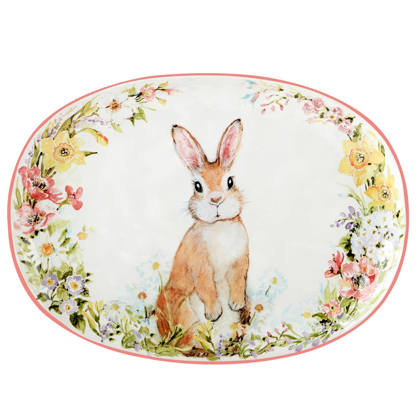 Easter Garden Oval Platter 17.25 x 12.5