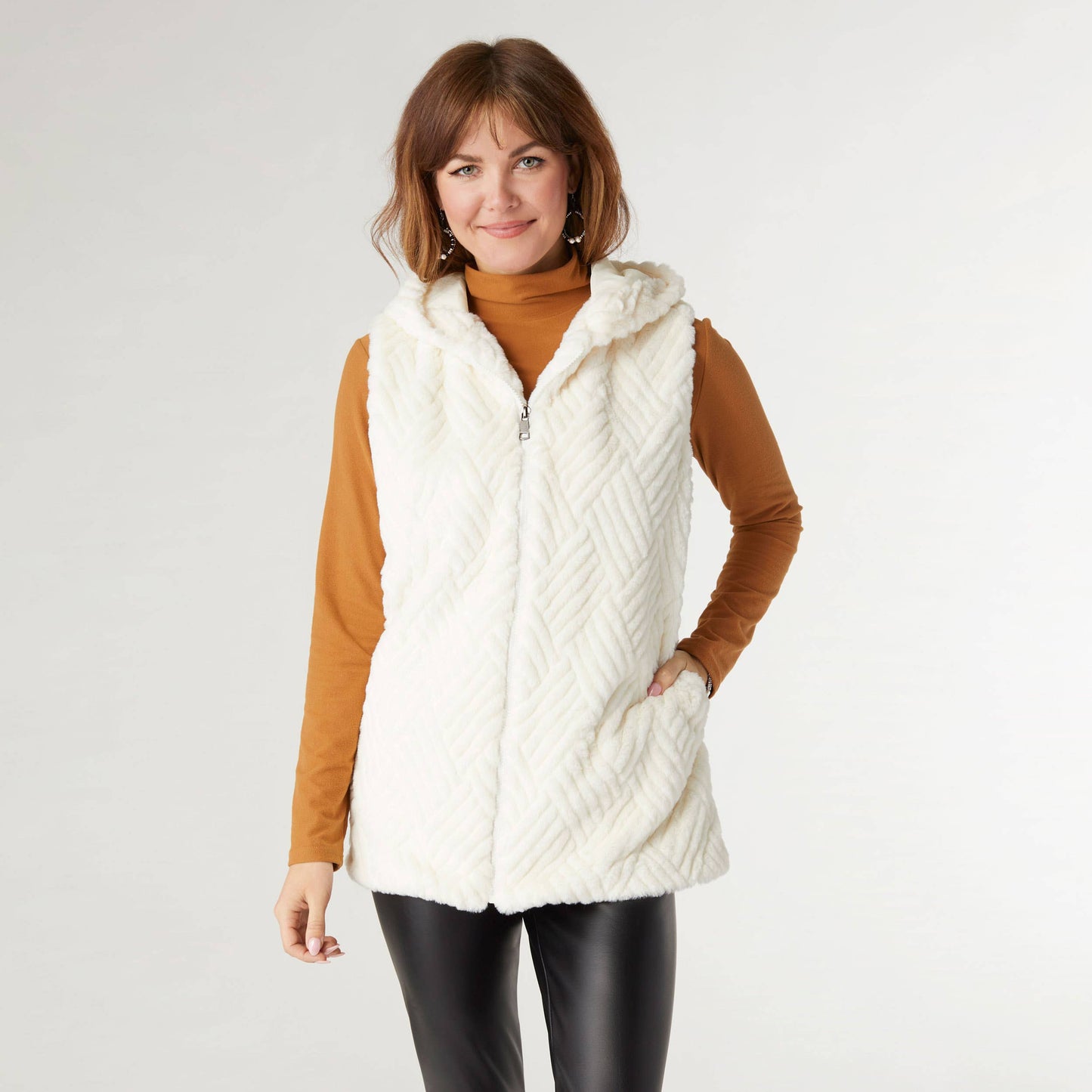 Lyric Faux Fur Hooded Vest