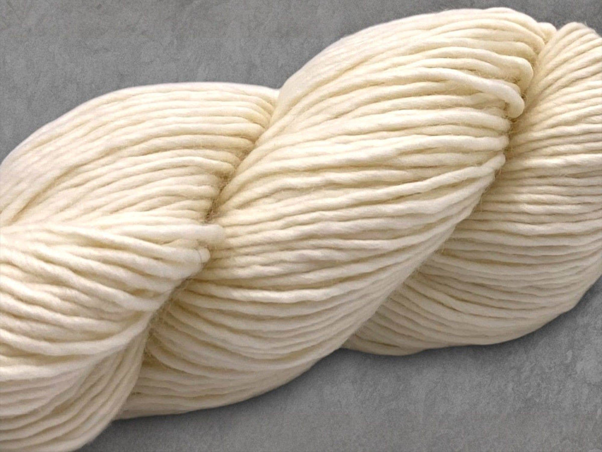Undyed Yarn: Superwash Merino Worsted Single Knitting Yarn