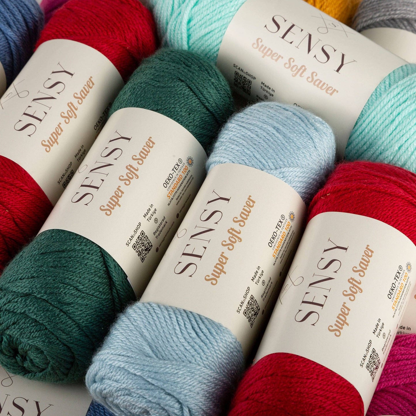 Sensy Super Soft Saver Yarn, 3.5 oz, 190 Yards, Gauge 4 Medium