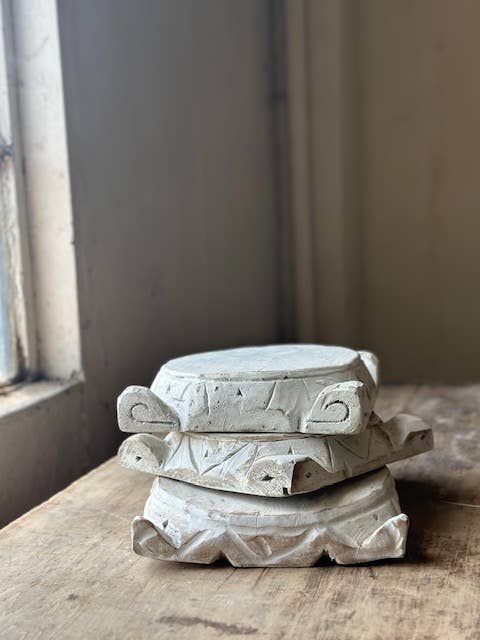 White Wood Pedestal