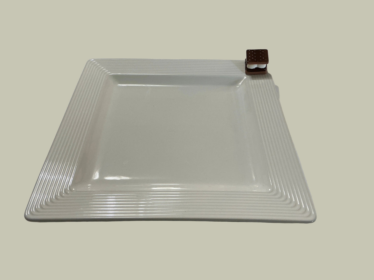 Nora Fleming-Square Platter Pin Stripes