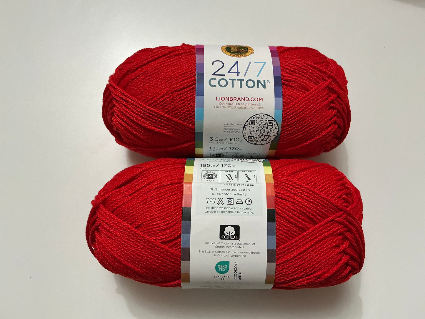Lion Brand 24/7 Cotton-Red