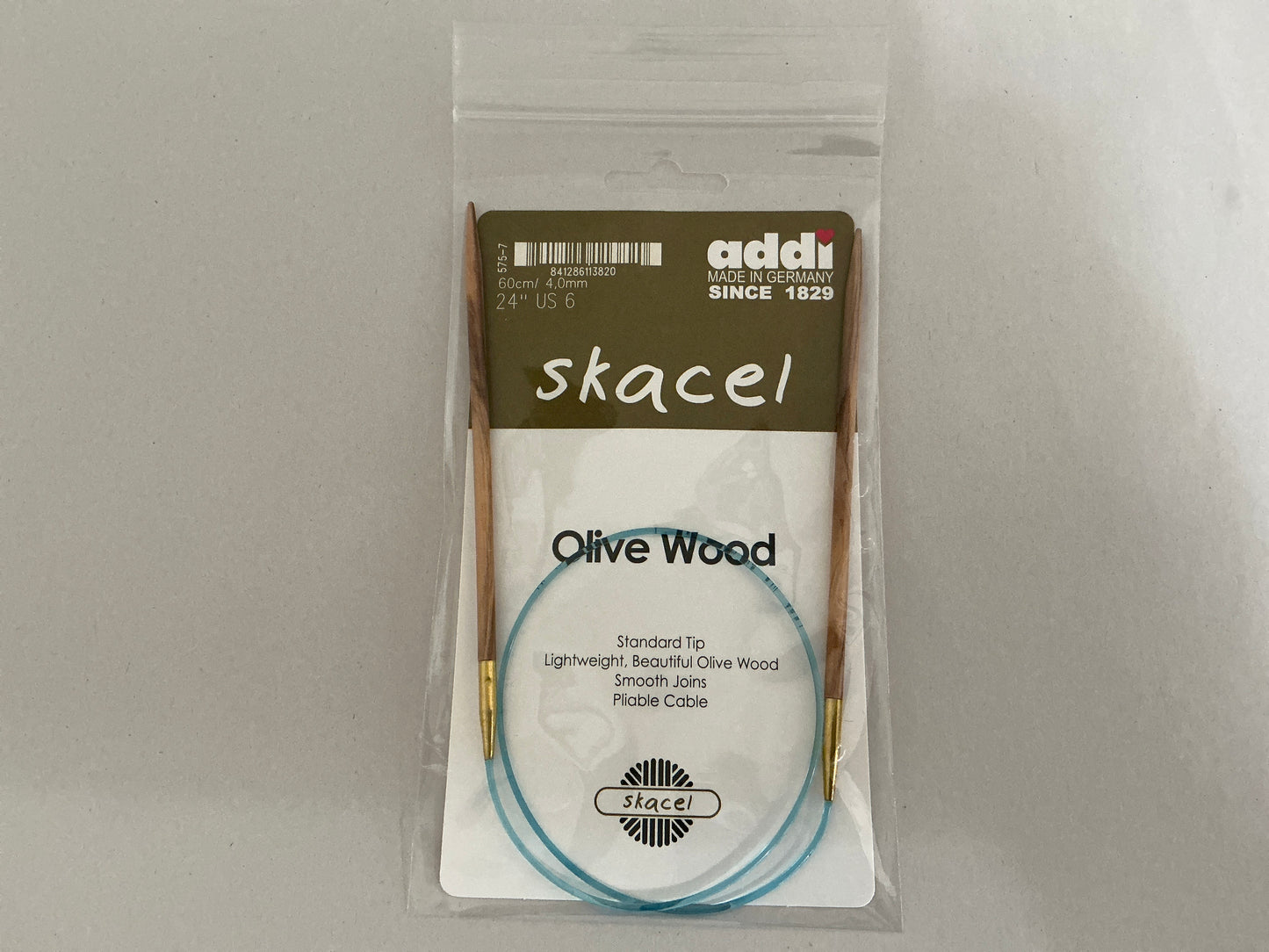 Skacel by Addi- Olive Wood Circular Needles 24”